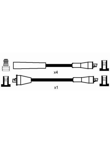 Juego de cables de encendido Ngk 0678 - RC-FT431 NGK678JGO.CABLES