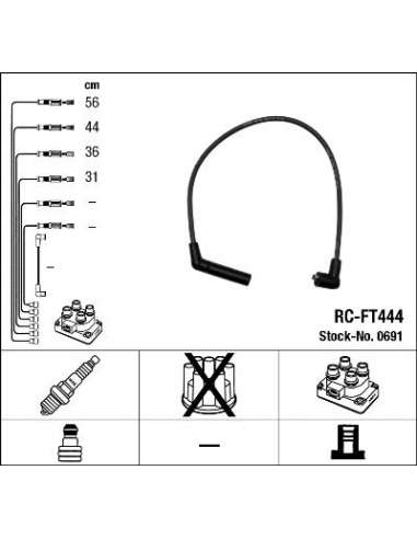Juego de cables de encendido Ngk 0691 - RC-FT444 NGK691JGO.CABLES
