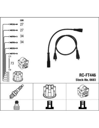 Juego de cables de encendido Ngk 0693 - RC-FT446 NGK693JGO.CABLES
