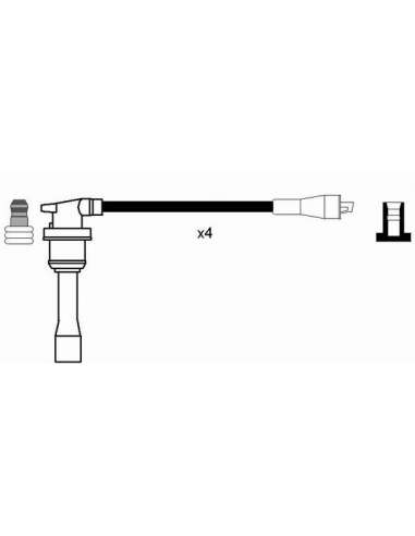 Juego de cables de encendido Ngk 0711 - RC-HD409 NGK711JGO.CABLES