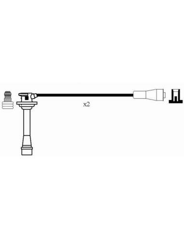 Juego de cables de encendido Ngk 0717 - RC-KA404 NGK717JGO.CABLES