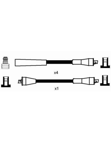 Juego de cables de encendido Ngk 0722 - RC-LC403 NGK722JGO.CABLES