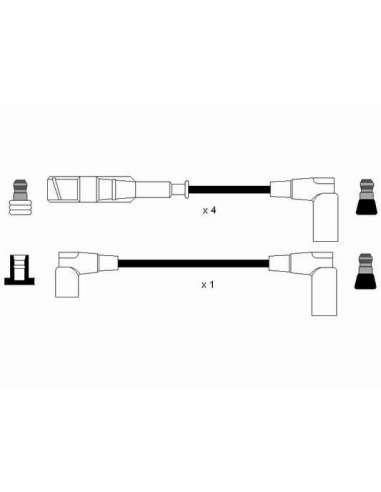 Juego de cables de encendido Ngk 0742 - RC-MB207 NGK742JGO.CABLES