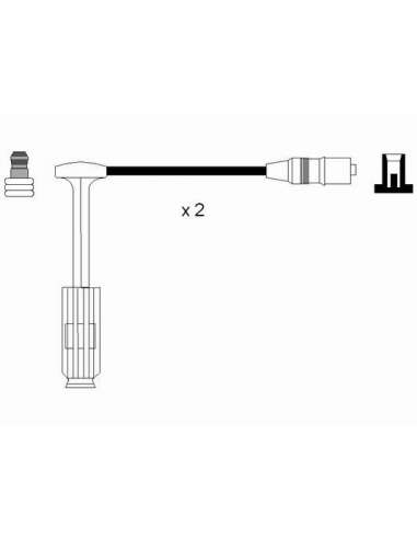 Juego de cables de encendido Ngk 0757 - RC-MB222 NGK757JGO.CABLES