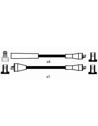 Juego de cables de encendido Ngk 0772 - RC-OP402 NGK772JGO.CABLES