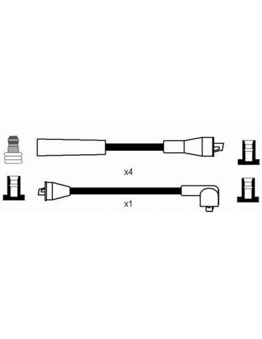 Juego de cables de encendido Ngk 0773 - RC-OP403 NGK773JGO.CABLES