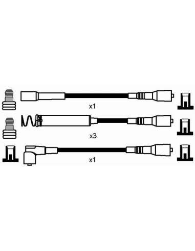 Juego de cables de encendido Ngk 0788 - RC-OP418 NGK788JGO.CABLES