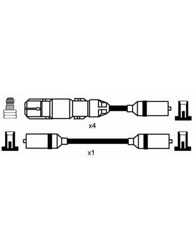 Juego de cables de encendido Ngk 0961 - RC-VW230 NGK961JGO.CABLES