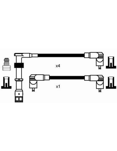 Juego de cables de encendido Ngk 0970 - RC-VW239 NGK970JGO.CABLES