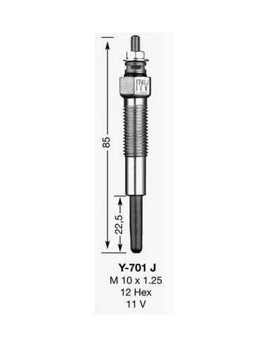 Bujía de precalentamiento Ngk 1566 - Y-701J NGKCALENTADOR MET. D-Power