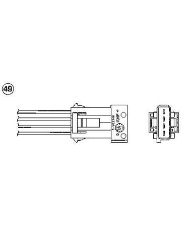 Sonda Lambda Ngk 1676 - OZA457-EE1 NGKSONDA LAMBDA AU
