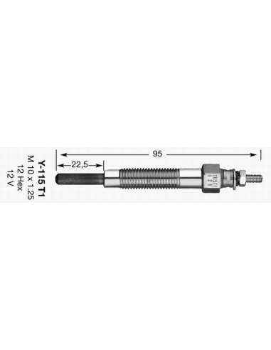 Bujía de precalentamiento Ngk 2189 - Y-115T1 NGKCALENTADOR MET. D-Power