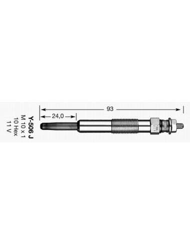 Bujía de precalentamiento Ngk 2419 - Y-506J NGKCALENTADOR MET. D-Power