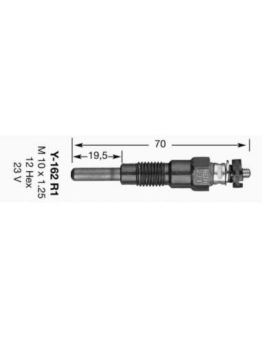 Bujía de precalentamiento Ngk 2431 - Y-162R1 NGKCALENTADOR MET. D-Power