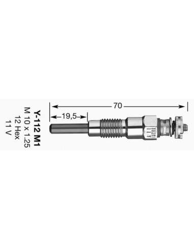 Bujía de precalentamiento Ngk 2531 - Y-112M1 NGKCALENTADOR MET. D-Power