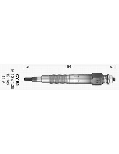 Bujía de precalentamiento Ngk CY52 - CALENTADOR NGK D-Power