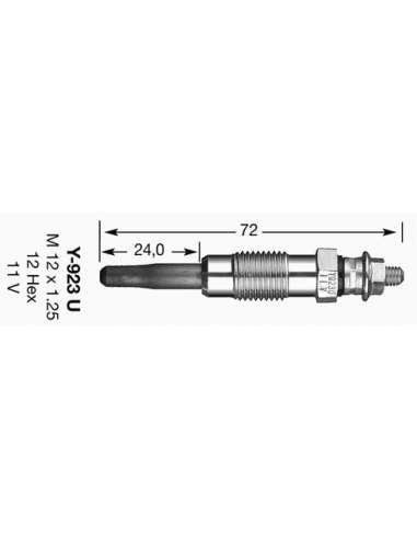 Bujía de precalentamiento Ngk Y-923U - CALENTADOR NGK D-Power