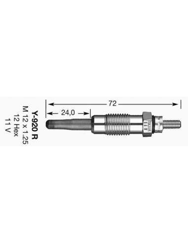 Bujía de precalentamiento Ngk Y-920R - CALENTADOR NGK D-Power