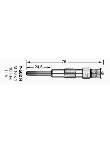 Bujía de precalentamiento Ngk 3852 - Y-502R NGKCALENTADOR MET. D-Power