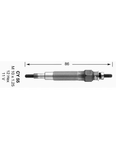 Bujía de precalentamiento Ngk CY55 - CALENTADOR NGK D-Power