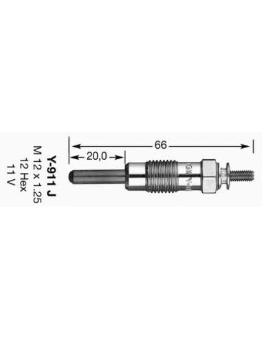 Bujía de precalentamiento Ngk Y-911J - CALENTADOR NGK D-Power