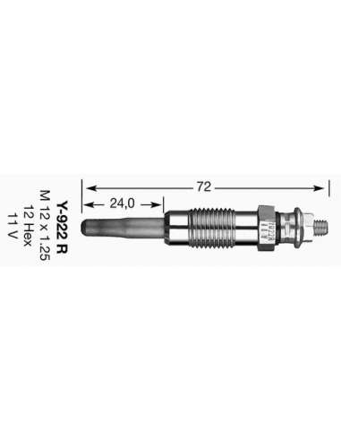 Bujía de precalentamiento Ngk Y-922R - CALENTADOR NGK D-Power