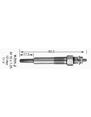 Bujía de precalentamiento Ngk 4467 - Y-711J NGKCALENTADOR MET. D-Power