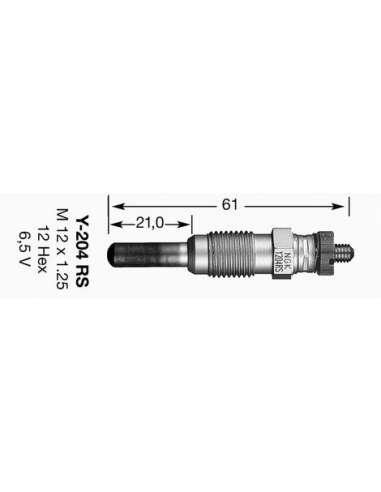 Bujía de precalentamiento Ngk 4573 - Y-204RS CALENTADORES NGK D-Power