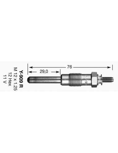 Bujía de precalentamiento Ngk 4602 - Y-909R NGKCALENTADOR MET. D-Power