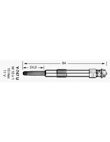 Bujía de precalentamiento Ngk 4694 - Y-747U NGKCALENTADOR MET. D-Power