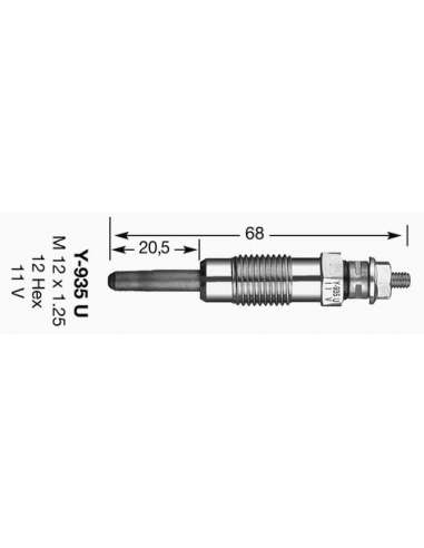 Bujía de precalentamiento Ngk 4791 - CALENTADOR NGK D-Power