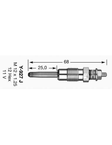 Bujía de precalentamiento Ngk 4916 - Y-927J NGKCALENTADOR MET. D-Power