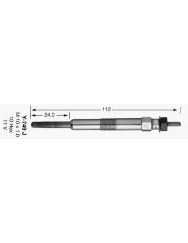 Bujía de precalentamiento Ngk 5013 - Y-749J NGKCALENTADOR MET. D-Power