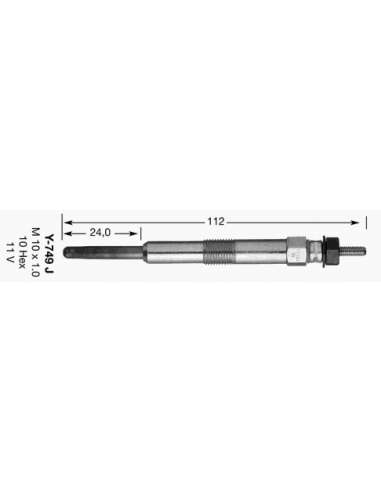 Bujía de precalentamiento Ngk 5013 - Y-749J NGKCALENTADOR MET. D-Power