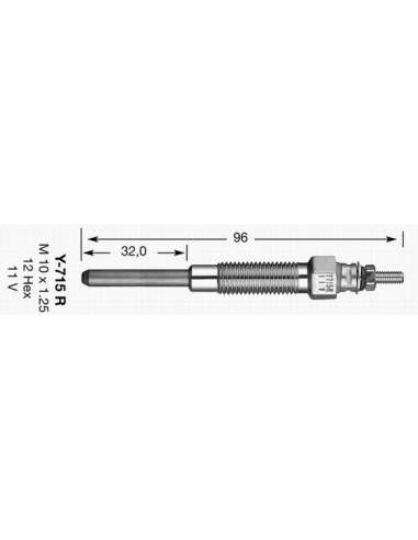 Bujía de precalentamiento Ngk 5376 - Y-715R NGKCALENTADOR MET. D-Power