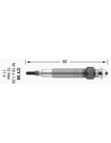 Bujía de precalentamiento Ngk CY58 - CALENTADOR NGK D-Power