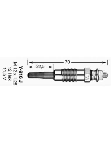 Bujía de precalentamiento Ngk 5906 - Y-916J NGKCALENTADOR MET. D-Power