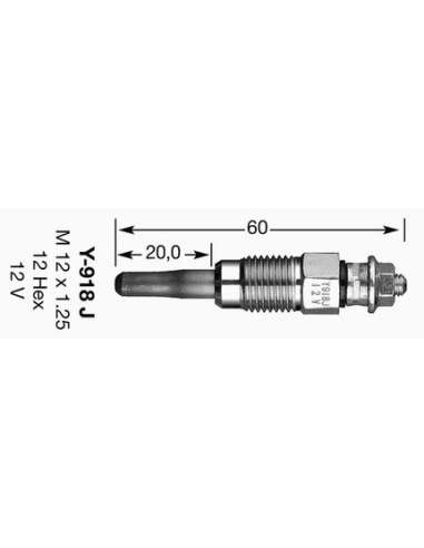 Bujía de precalentamiento Ngk 6285 - Y-918J NGKCALENTADOR MET. D-Power