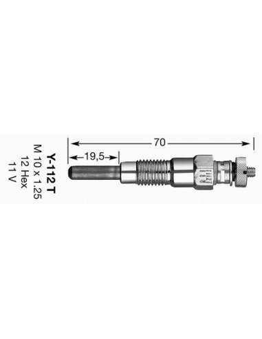 Bujía de precalentamiento Ngk 6327 - Y-112T CALENTADORES NGK D-Power