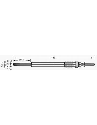 Bujía de precalentamiento Ngk 6649 - Y-748U NGKCALENTADOR MET. D-Power