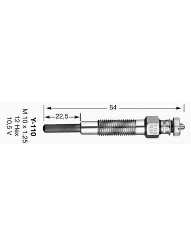 Bujía de precalentamiento Ngk 6825 - Y-110 NGKCALENTADOR MET. D-Power