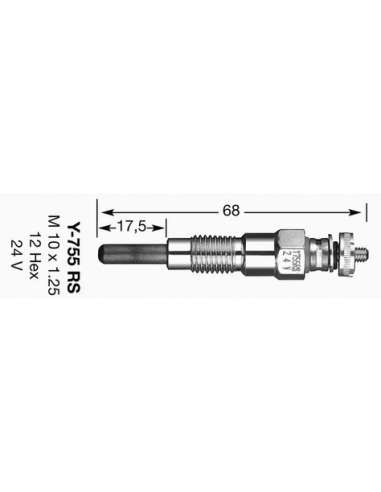 Bujía de precalentamiento Ngk 7771 - Y-755RS NGKCALENTADOR MET. D-Power