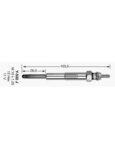 Bujía de precalentamiento Ngk 7782 - Y-532J NGKCALENTADOR MET. D-Power