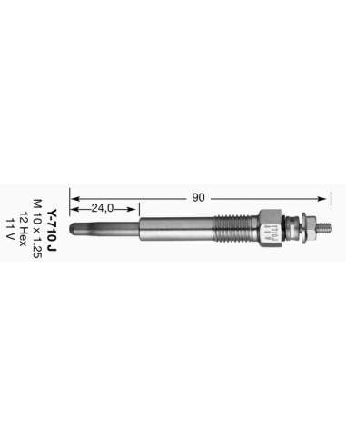 Bujía de precalentamiento Ngk 7880 - Y-710J NGKCALENTADOR MET. D-Power