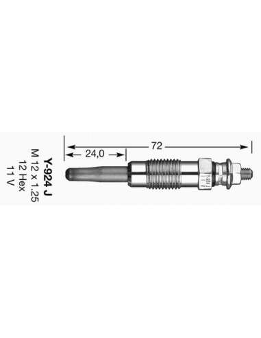 Bujía de precalentamiento Ngk 7906 - Y-924J NGKCALENTADOR MET. D-Power