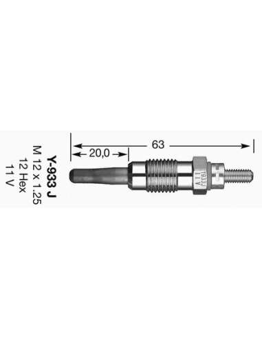 Bujía de precalentamiento Ngk 7947 - Y-933J NGKCALENTADOR MET. D-Power