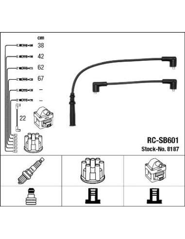 Juego de cables de encendido Ngk 8187 - RC-SB601 NGKJGO.CABLES