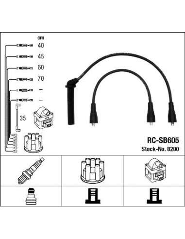 Juego de cables de encendido Ngk 8200 - RC-SB605 NGKJGO.CABLES
