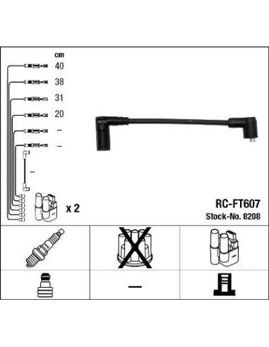 Juego de cables de encendido Ngk 8208 - RC-FT607 NGKJGO.CABLES