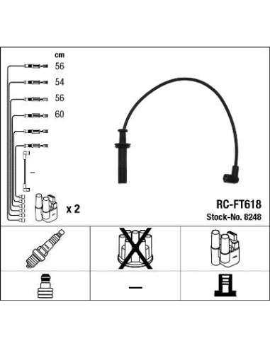 Juego de cables de encendido Ngk 8248 - RC-FT618 NGKJGO.CABLES